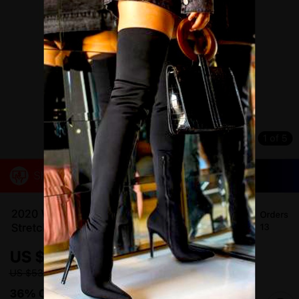 Black over the knee boots